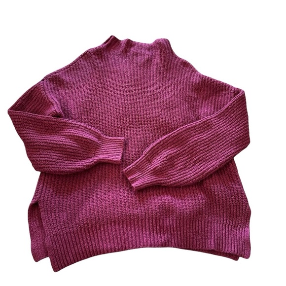 Rachel Zoe Pink Cowl Neck Sweater with Ribbed Knit - Picture 1 of 5